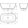 Konglomerato vonia Mexen Como, 150 x 82 cm, Concrete matt