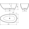 Konglomerato vonia Mexen Imola, 150 x 77 cm, Concrete matt