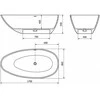 Konglomerato vonia Mexen Milano, 170 x 86 cm, Concrete matt