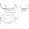 Konglomerato vonia Mexen Prato, 170 x 100 cm, Baltas matt