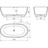 Konglomerato vonia Mexen Torino, 155 x 78 cm, Concrete matt