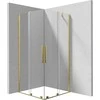 Kvadratinė dušo kabina Deante Prizma KPNZP09P09, 90x90 cm, Gold