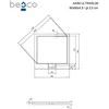 Kvadratinis dušo padėklas Besco Axim UltraSlim Stone Effect New, 90 x 90 x 4,5 cm