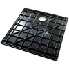 Kvadratinis dušo padėklas Besco Vexo Marble Juodas, 80 x 80 cm