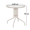 Lauko baldų komplektas Bergama Round 60 cm, 2+1, Taupe