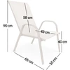 Lauko baldų komplektas Bergama Square, 60x60 cm, 2+1, Taupe