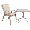 Lauko baldų komplektas Bergama Square, 60x60 cm, 2+1, Taupe