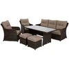 Lauko baldų komplektas Bergamo, Brown Mat / Brown Melange