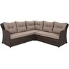 Lauko baldų komplektas Bergamo Corner su 1 foteliu, Brown Mat / Brown Melange