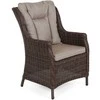 Lauko baldų komplektas Bristol 180 cm, 6+1, Brown Mat / Brown Melange