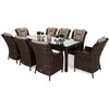Lauko baldų komplektas Bristol 230 cm, 8+1, Brown Mat / Brown Melange