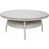 Lauko baldų komplektas Bristol Round Elegant 180 cm, 8+1, Baltas / Pilkas