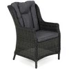 Lauko baldų komplektas Bristol Round Elegant 180 cm, 8+1, Pilkas / Pilkas Melange