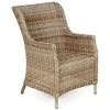 Lauko baldų komplektas Bristol Round Elegant 150 cm, 6+1, rusvai gelsvas / rusvai gelsvas Melange