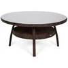 Lauko baldų komplektas Bristol Round Elegant 150 cm, 6+1, Brown Mat / Brown Melange