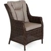 Lauko baldų komplektas Bristol Round Elegant 180 cm, 8+1, Brown Mat / Brown Melange