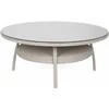 Lauko baldų komplektas Bristol Round Elegant 180 cm, 8+1, Baltas / Pilkas