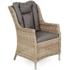 Lauko baldų komplektas Bristol Round Elegant 150 cm, 6+1, rusvai gelsvas / rusvai gelsvas Melange