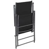 Lauko baldų komplektas Casablanca 145 cm, 6+1, Pilkas / Juodas
