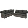 Lauko baldų komplektas Foggia Corner, Silk Pilkas / Pilkas Melange