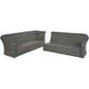 Lauko baldų komplektas Foggia Corner, Silk Pilkas / Pilkas Melange