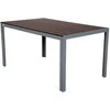Lauko baldų komplektas Ibiza 150 cm, 6+1, Sidabrinis / Taupe