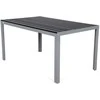 Lauko baldų komplektas Ibiza 150 cm, 6+1, Sidabrinis / Juodas