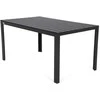 Lauko baldų komplektas Ibiza 150 cm, 6+1, Juodas / Juodas
