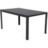 Lauko baldų komplektas Ibiza 150 cm, 6+1, Juodas / Juodas