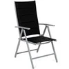 Lauko baldų komplektas Ibiza 150 cm, 6+1, Sidabrinis / Juodas