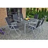 Lauko baldų komplektas Ibiza 185 cm, 8+1, Sidabrinis / Taupe