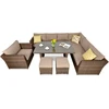 Lauko baldų komplektas MONIZ DINING PLUS, Brown