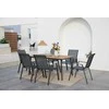 Lauko baldų komplektas NOVA DINING 6+1, Dark Pilkas