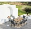 Lauko baldų komplektas NOVA DINING 6+1, Dark Pilkas