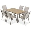 Lauko baldų komplektas NOVA DINING 6+1, Taupe
