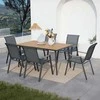 Lauko baldų komplektas NOVA DINING 6+1, Dark Pilkas