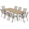 Lauko baldų komplektas NOVA DINING 8+1, Taupe