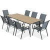 Lauko baldų komplektas NOVA DINING 8+1, Dark Pilkas