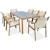 Lauko baldų komplektas PATTAYA DINING Wood Look 8+1