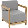 Lauko baldų komplektas Rinkinys mebli Lyon Teak / Fog Pilkas