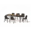 Lauko baldų komplektas TIBERINA BISTROT/TEVERE 6+1, stalas 147-211 cm, Anthracite