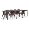Lauko baldų komplektas TIBERINA BISTROT/TEVERE 8+1, stalas 211-275 cm, Terra