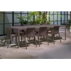 Lauko baldų komplektas TIBERINA BISTROT/TEVERE 8+1, stalas 211-275 cm, Terra