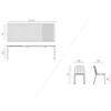 Lauko baldų komplektas TIBERINA BISTROT/TEVERE 10+1, stalas 211-275 cm, Anthracite