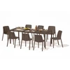 Lauko baldų komplektas TIBERINA BISTROT/TEVERE 8+1, stalas 147-211 cm, Terra