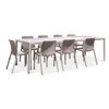 Lauko baldų komplektas TIBERINA BISTROT/TEVERE 8+1, stalas 211-275 cm, Corda