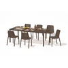 Lauko baldų komplektas TIBERINA BISTROT/TEVERE 6+1, stalas 147-211 cm, Terra