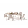 Lauko baldų komplektas TIBERINA BISTROT/TEVERE 6+1, stalas 147-211 cm, Corda