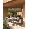 Lauko baldų komplektas TIBERINA BISTROT/TEVERE 8+1, stalas 147-211 cm, Tortora