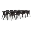 Lauko baldų komplektas TIBERINA BISTROT/TEVERE 10+1, stalas 211-275 cm, Anthracite